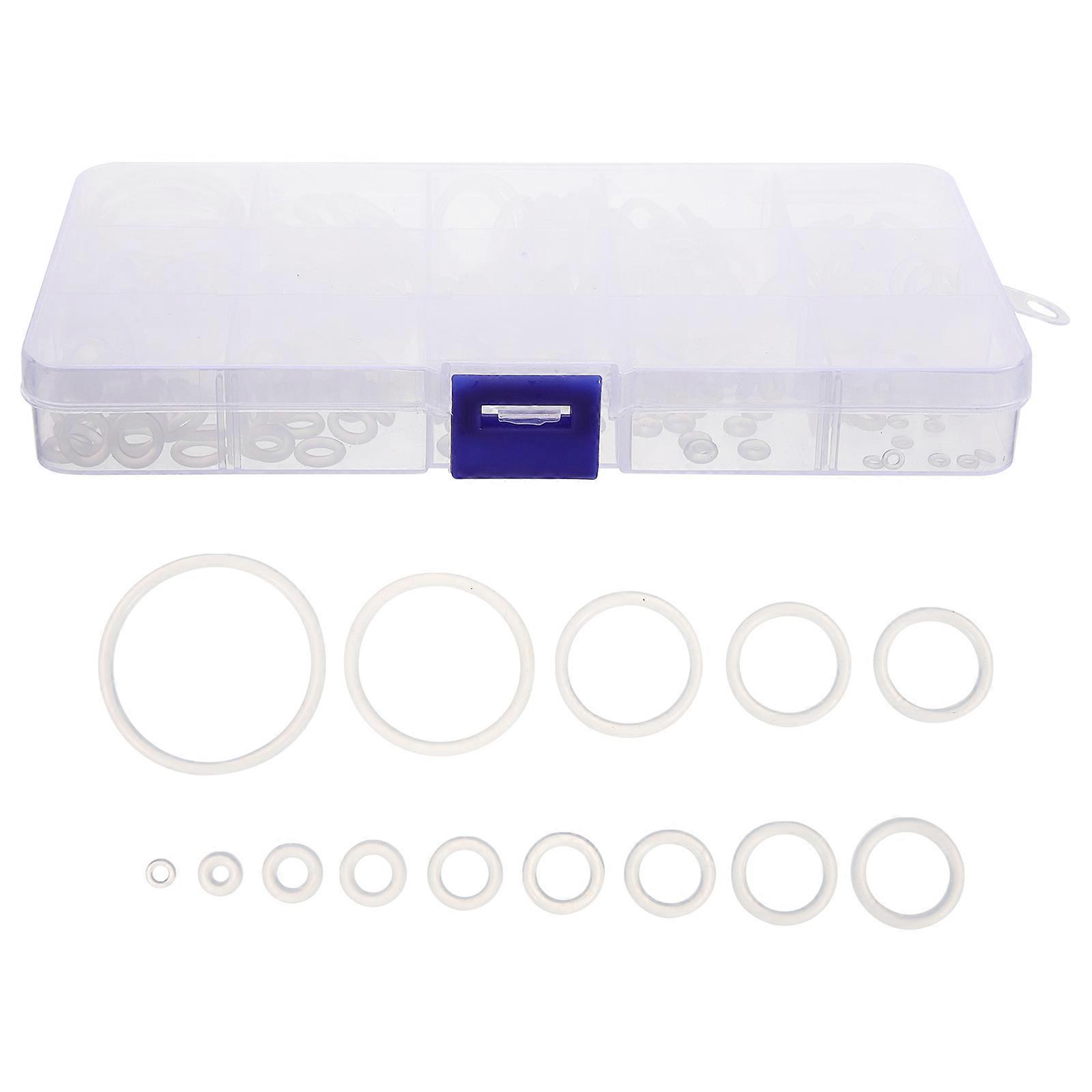 O Ring Assortment Hose Washer Repair Kit For Hydraulic Systems Transparent Durable Silicone Material 1 Set