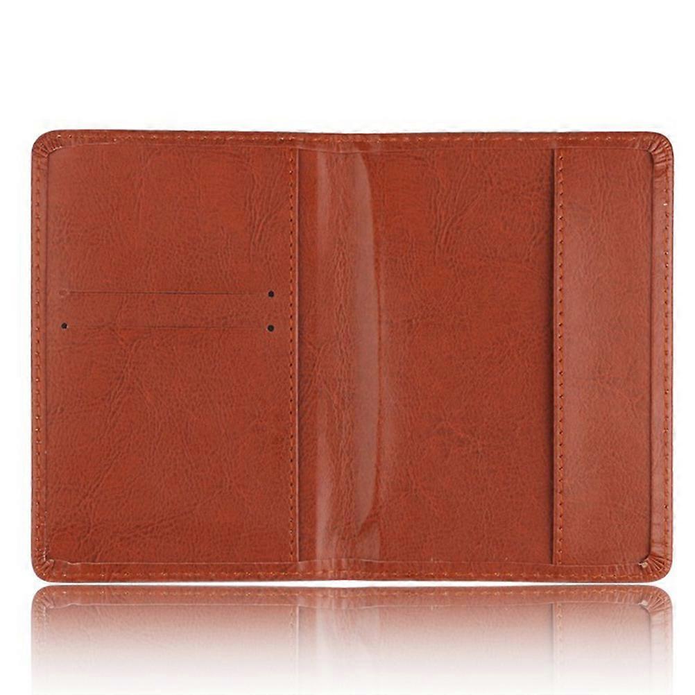 Passport Holder Brown Multi-Functional Travel Organizer for
