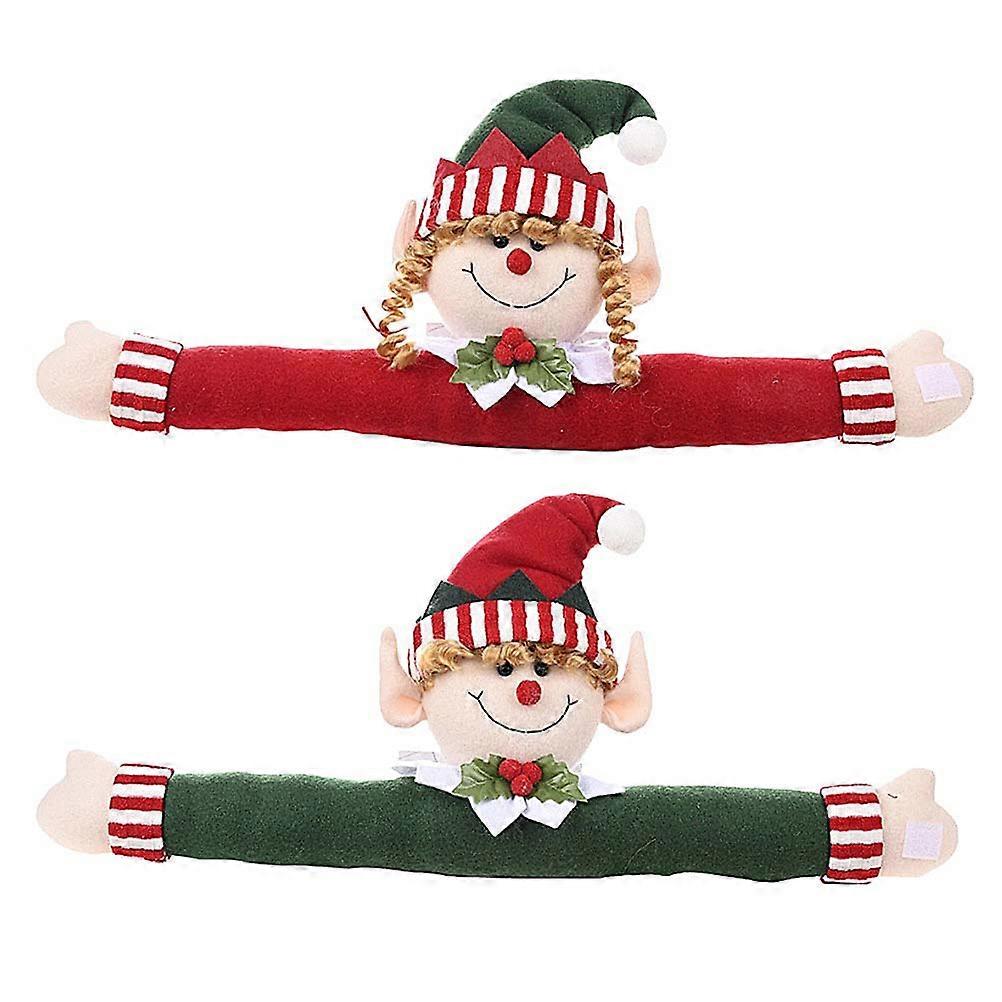 Christmas Curtain Buckle Bundle with 6Pcs Decorative Curtain Buckles Red Green