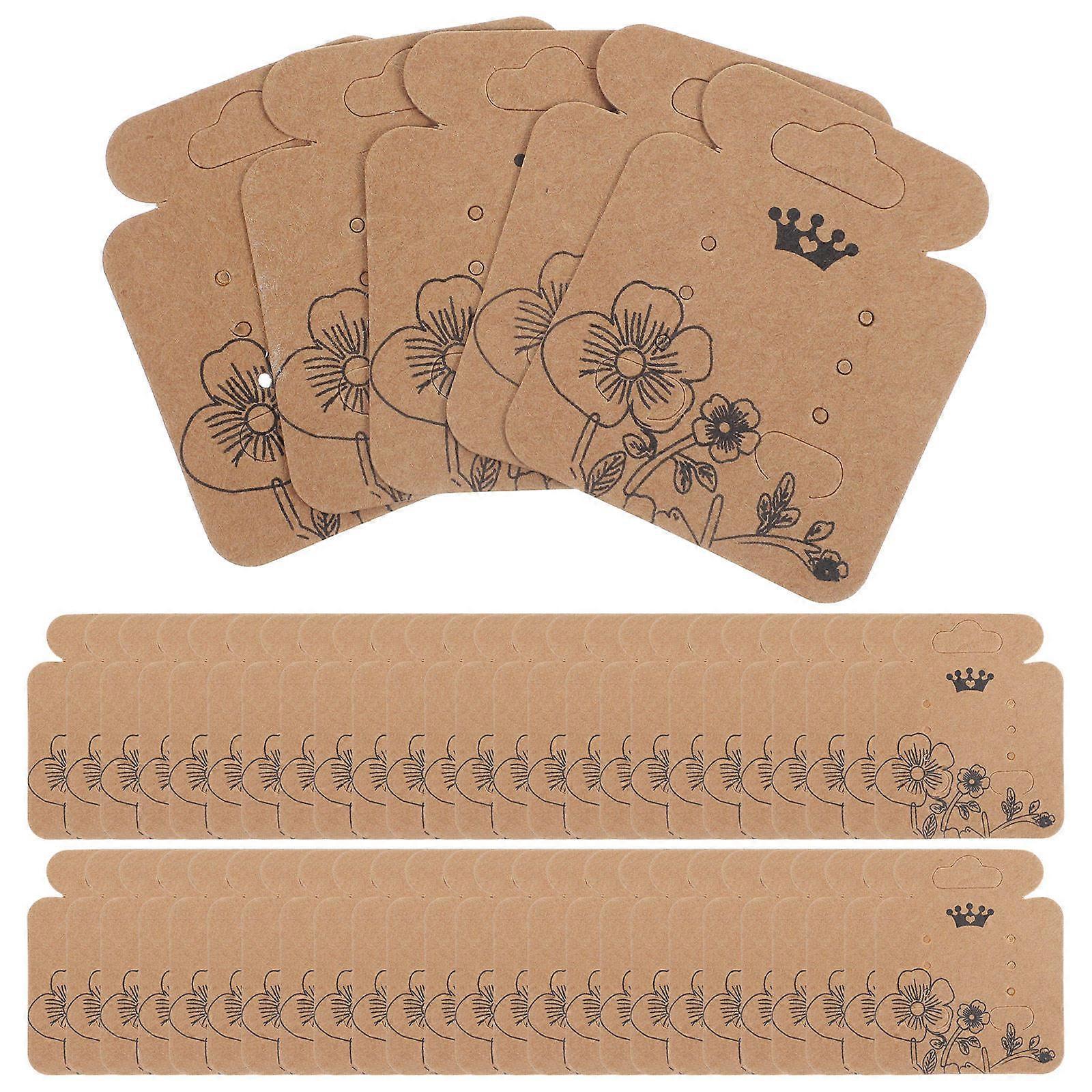 Earring Paper Cards 400Pcs Rectangular Vintage Holders Suitable For Storage And Craft Presentation