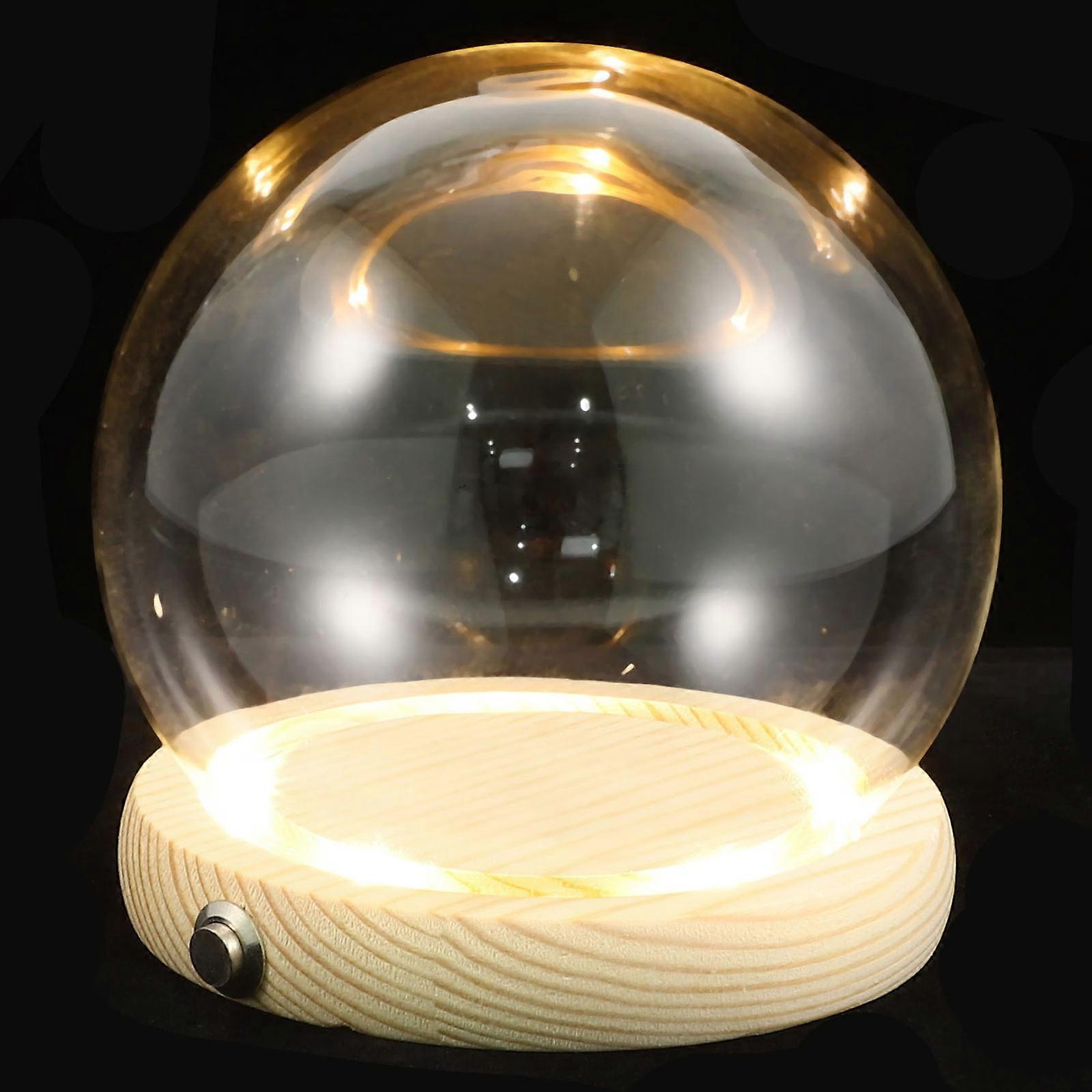 Preserved Flower Glass Cover for Display Dome 3Sets with Clear Glass Design