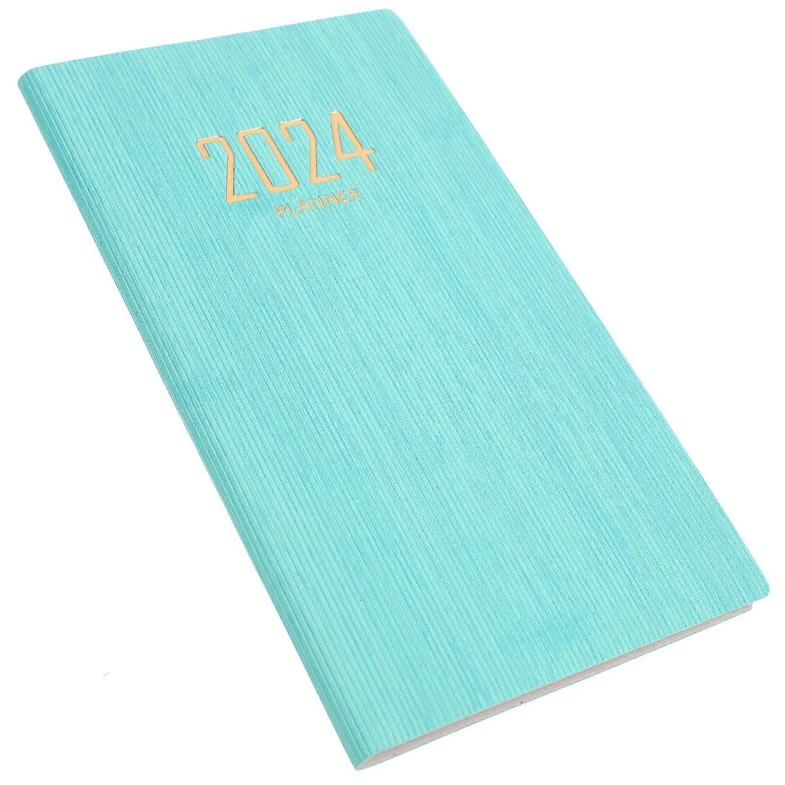 English Schedule Book Planner for Writing Use with Green Cover