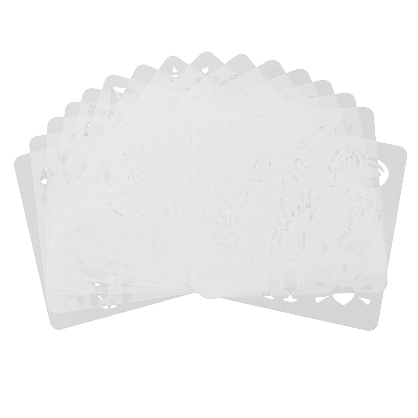 Valentine's Day Painting Templates Adults Drawing Template for 16Pcs