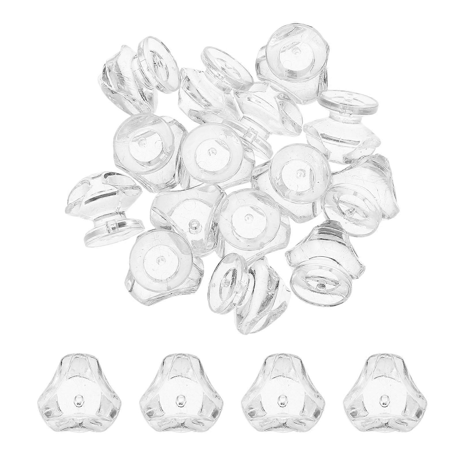 20Pcs Transparent Acrylic Drawer Handles for Cabinet Pulls Triangle Style