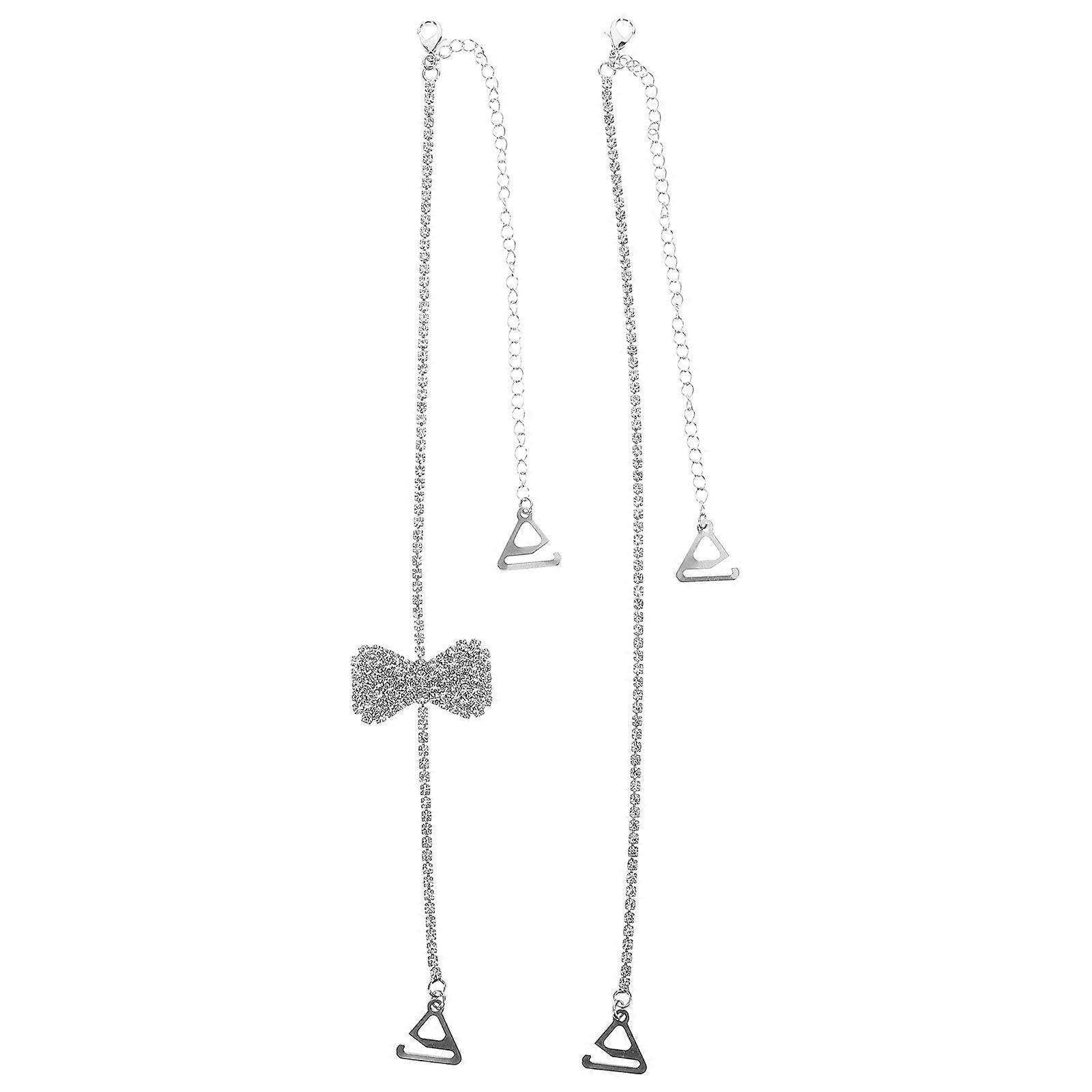 Adjustable Rhinestone Bra Straps for Women Bra Strap Holders 2Pcs