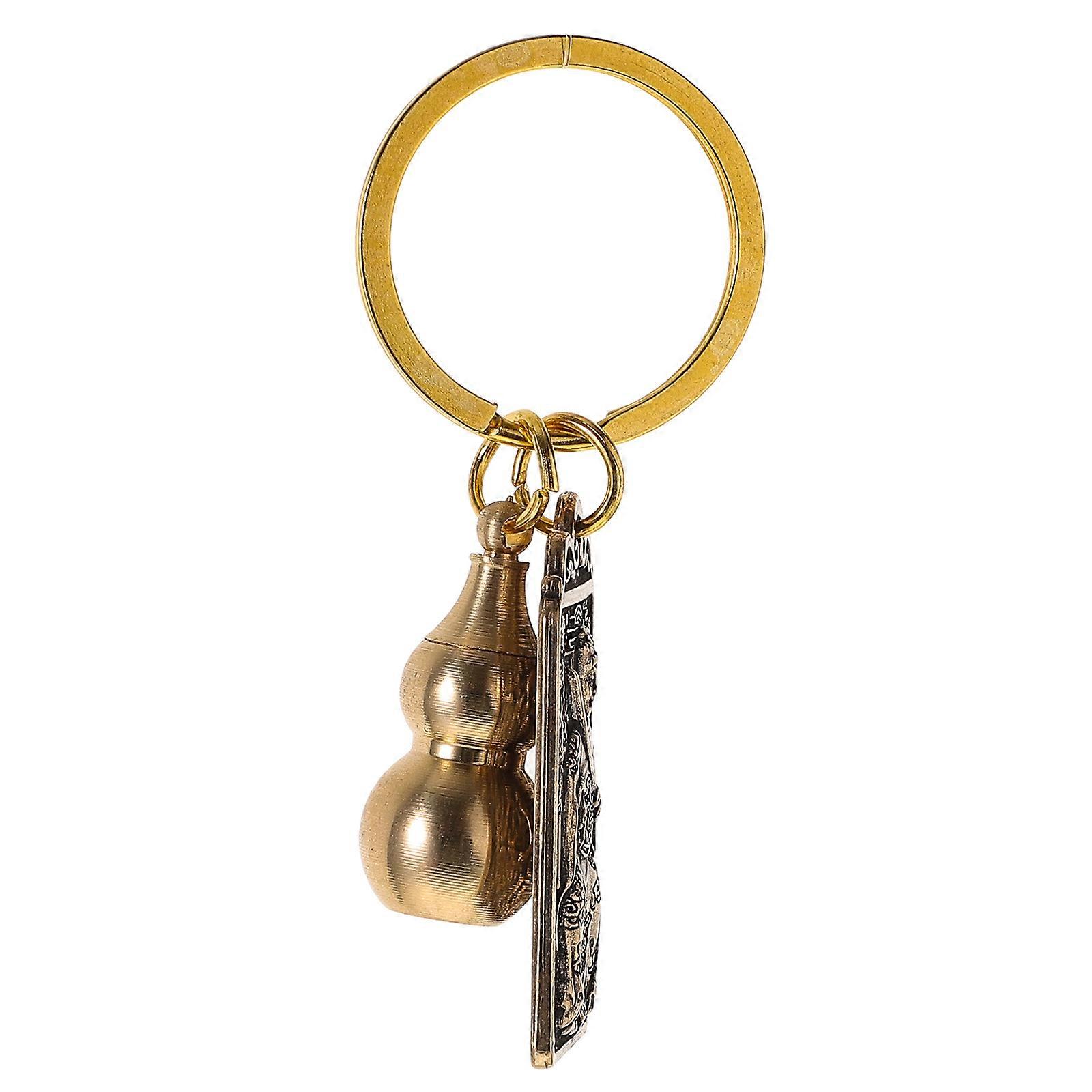 2Pcs Taisui Keychain Decorative Key Ring Ideal For Parties Festivals And Gift Giving Occasions Made With Durable Copper Material