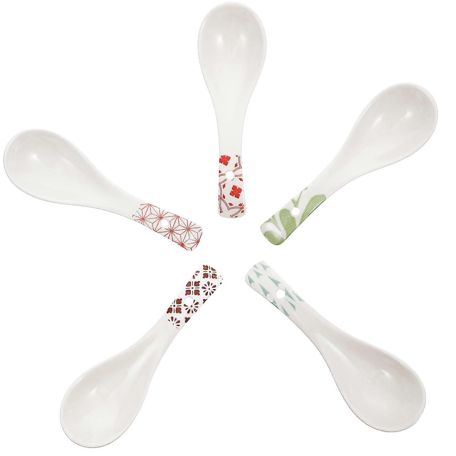 Ceramic Spoons 10Pcs Simple Flatware Home Tableware Suitable For Dining Decoration 14X4.5CM Unique Craftsmanship