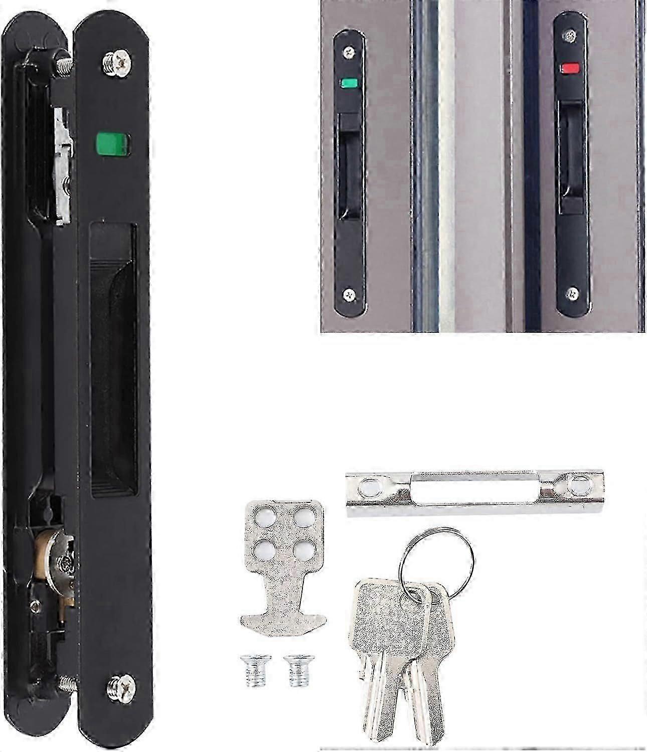 Secure Sliding Door Lock with Double-Sided Latch for Mobile Doors, Windows, and Glass Doors in UK Homes
