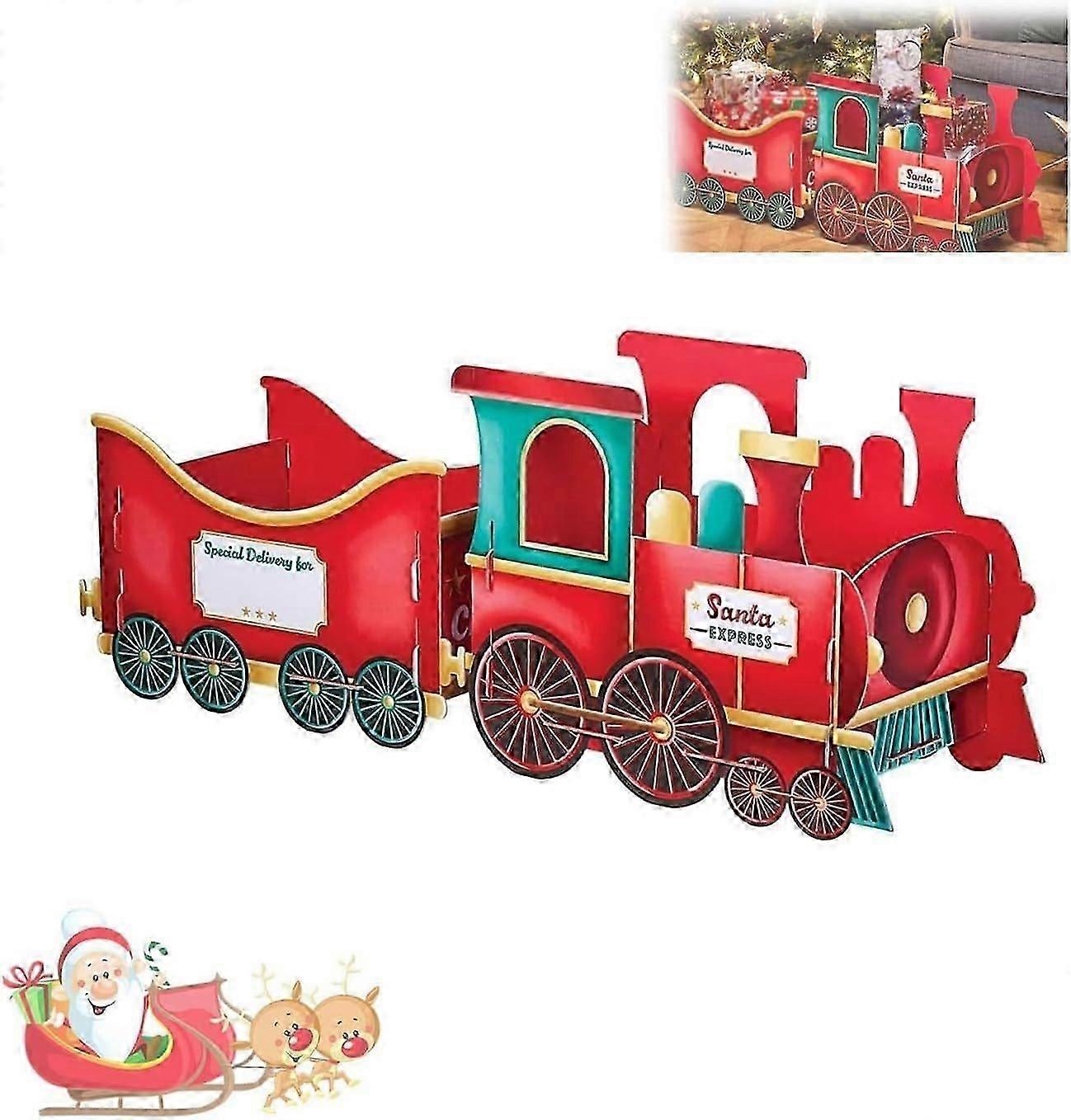 Julenissegavetog, juletoggave, lunefull pepperkake-stil julepapptog, juledekorasjonsgaveoppbevaring for godteristrømpe st