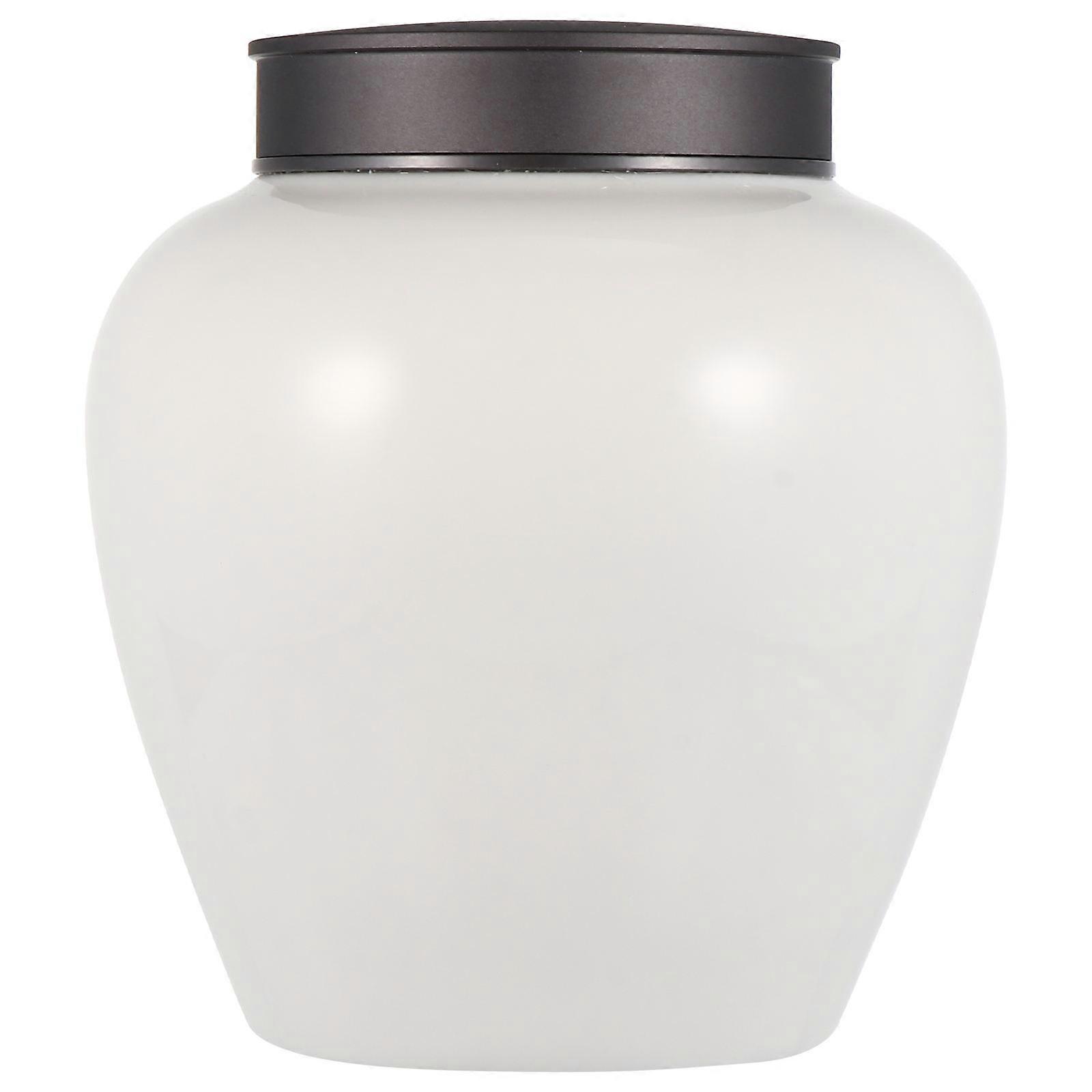 Tea Storage Pot Ceramic White with Lid for Kitchen Use 2Pcs