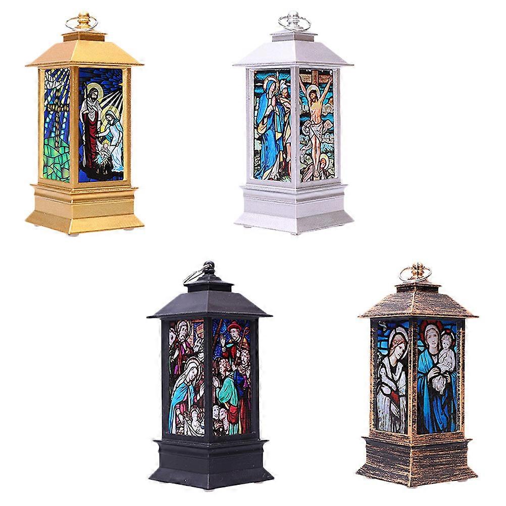 Church Holiday Lamp Xmas Wind Lantern for Decor 12Pcs Festival Decorative Lamp