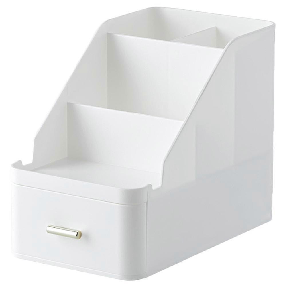 Rectangular Multifunctional Desktop Organizer For Study Purposes And Desk Accessories In White 1Pcs