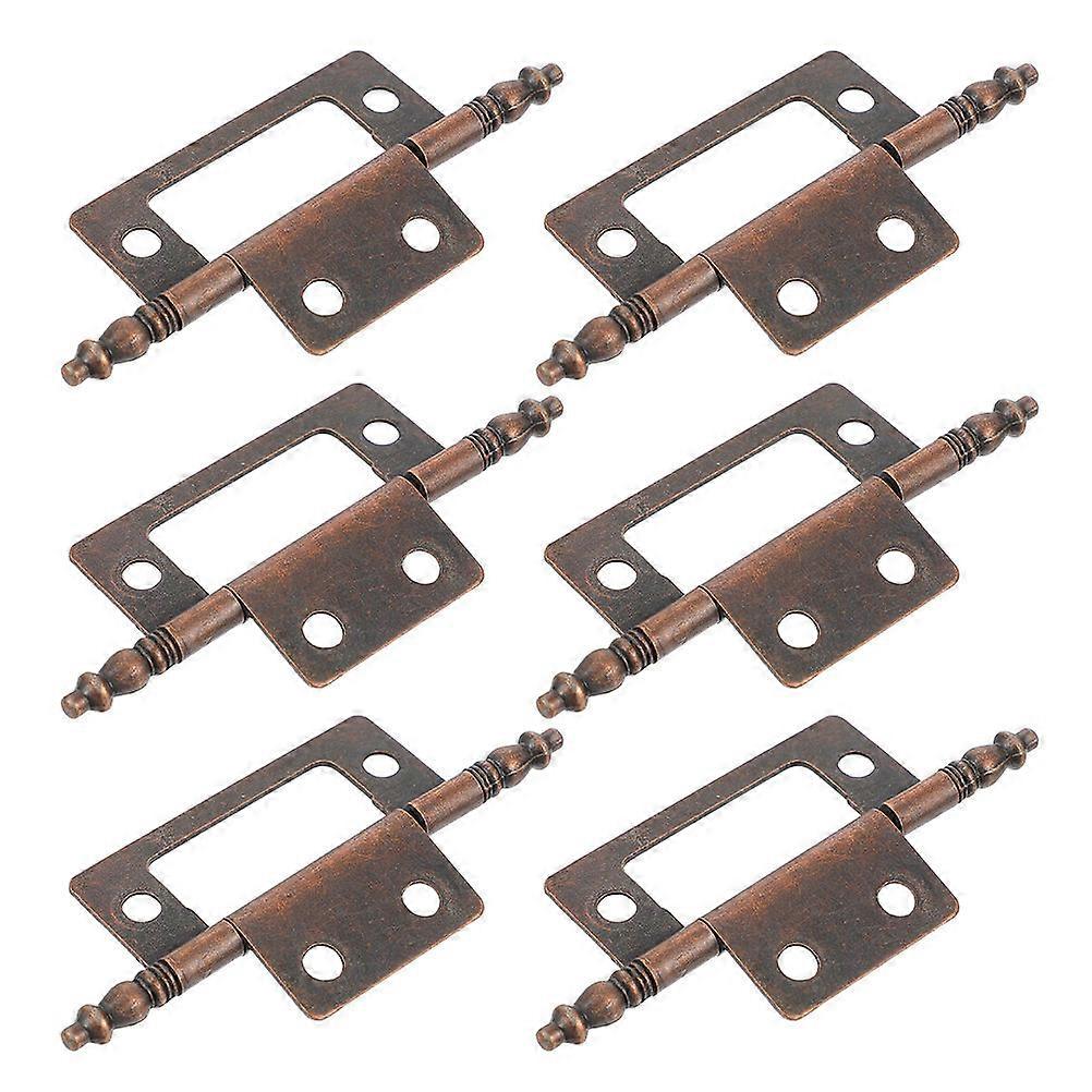 Sturdy Rectangular Door Hinge For Cabinet Maintenance Homeowners 3.26x0.79x0.20inch Dark Red Efficient Support 12 Sets