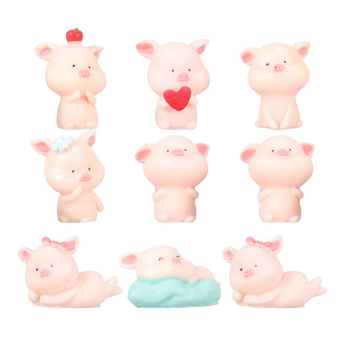 Craft Pig Resin Landscape Decor Tool for Bonsai Use 27Pcs Pink Set