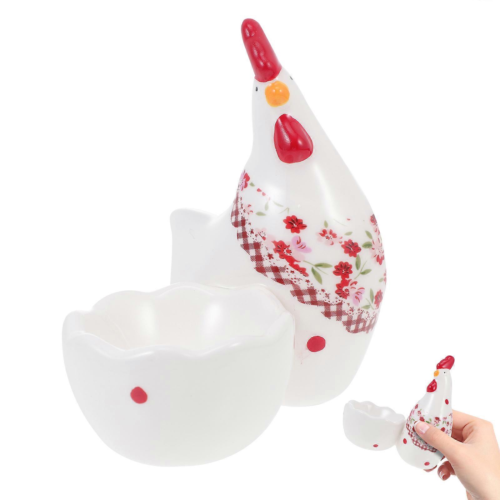 Ceramic Egg Holder for Single Egg Storage 2Pcs Kitchen Decor