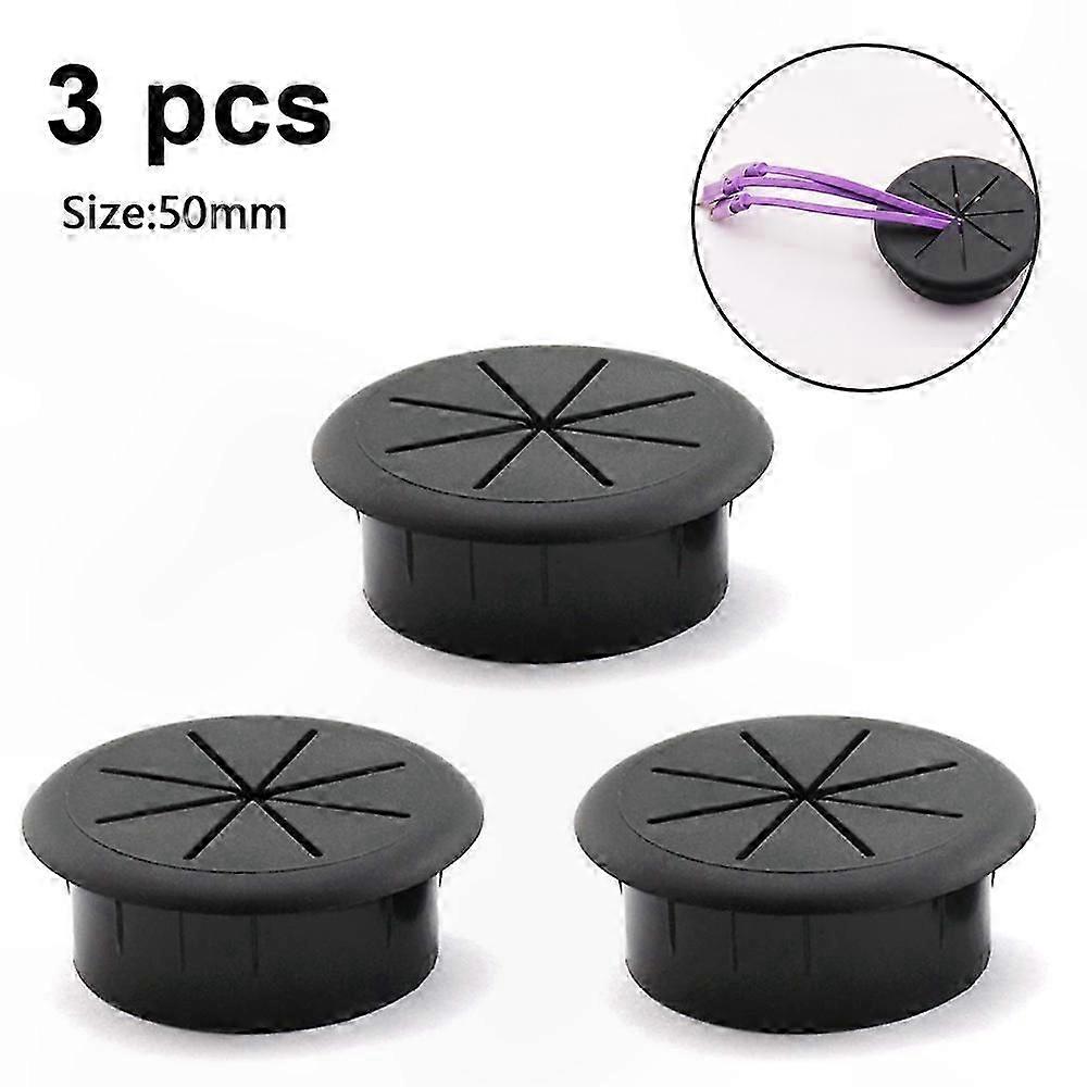 3-Pack Cable Management Grommets for Desk Wire Hole Covers, Suitable for Office and PC Desks
