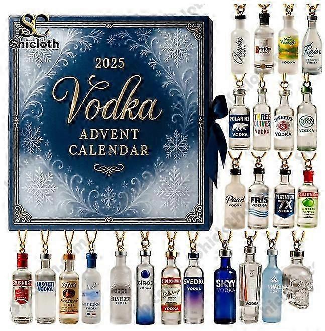 2025 wodka Wein Advent Urlaub Blind Box Weihnachten Baum Dekoration 2D Acryl Anhänger