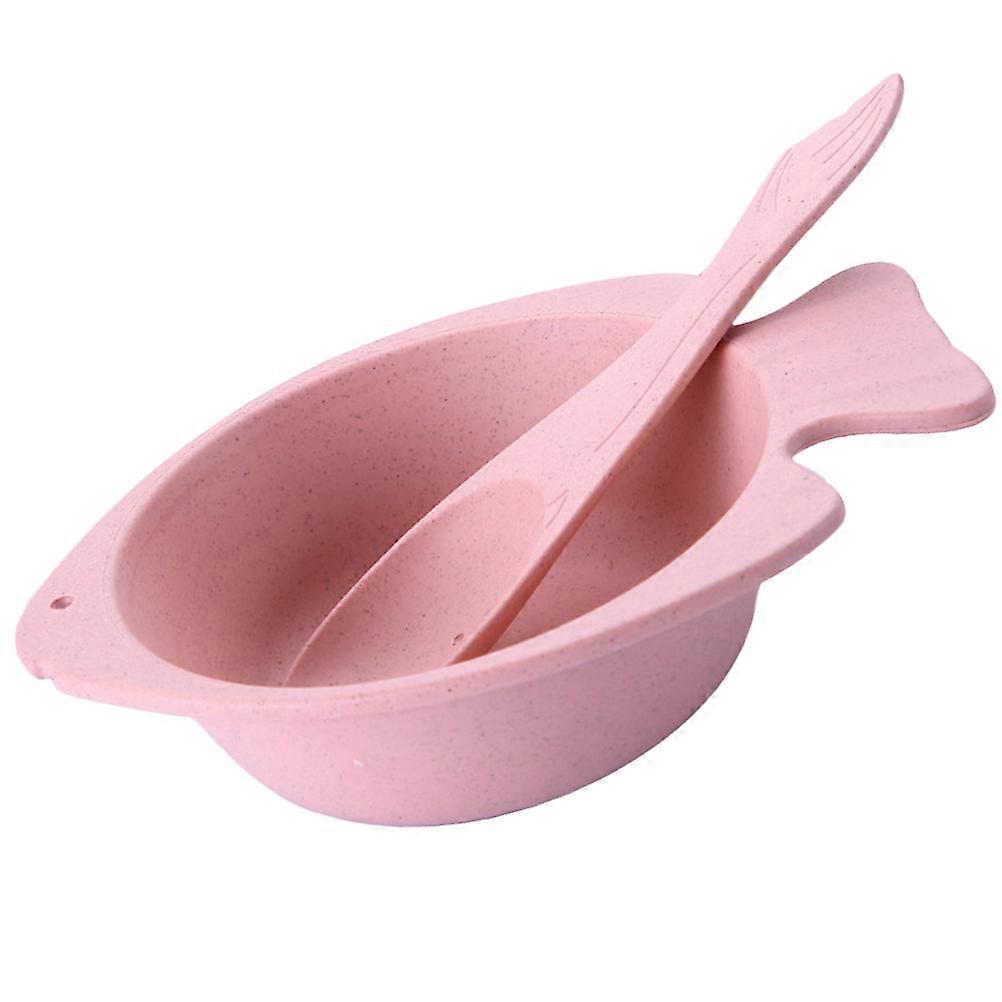 Children's Tableware Set Unbreakable Wheat Straw Bowl for Home 1Set