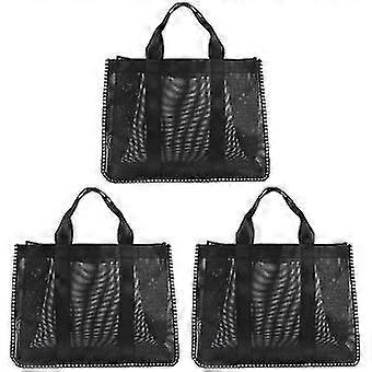 3 Pcs  Multifunctional Storage Bag Mesh Beach Handbag CY