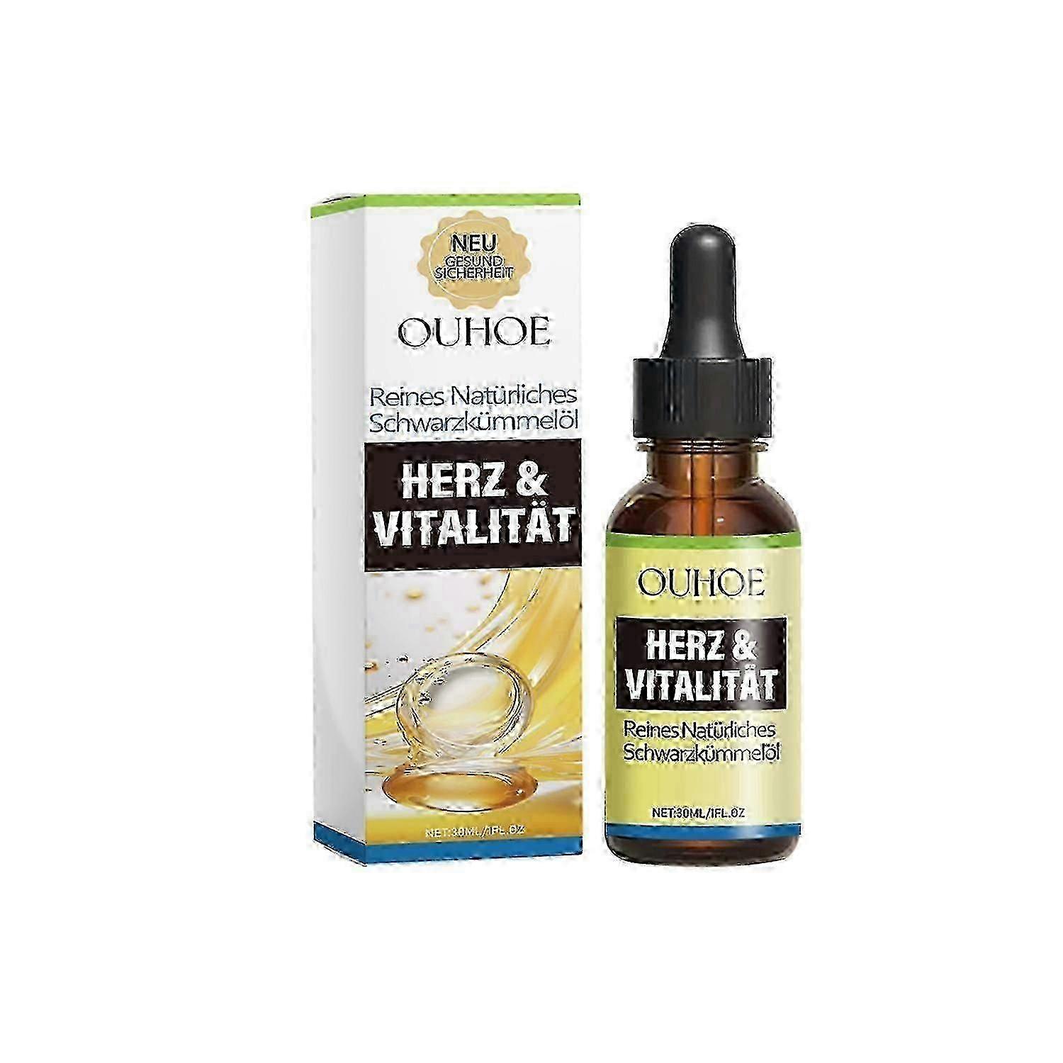 OUHOE Naturalny olej z czarnuszki, naprawia i zapobiega utracie solidnych włosów Gęste włosy Skóra Swędzące Czerwienie