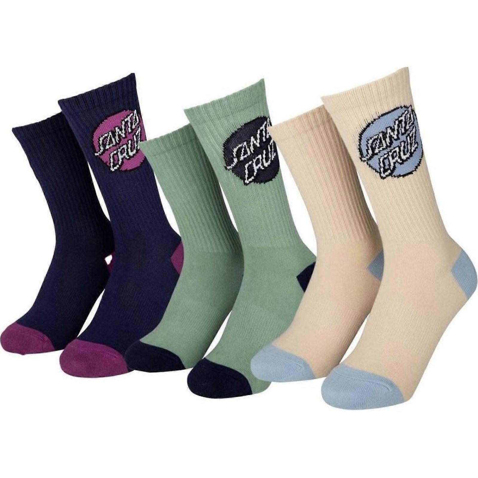 גרביים עם 3 חבילות של Santa Cruz לנשים דגם Pop Dot