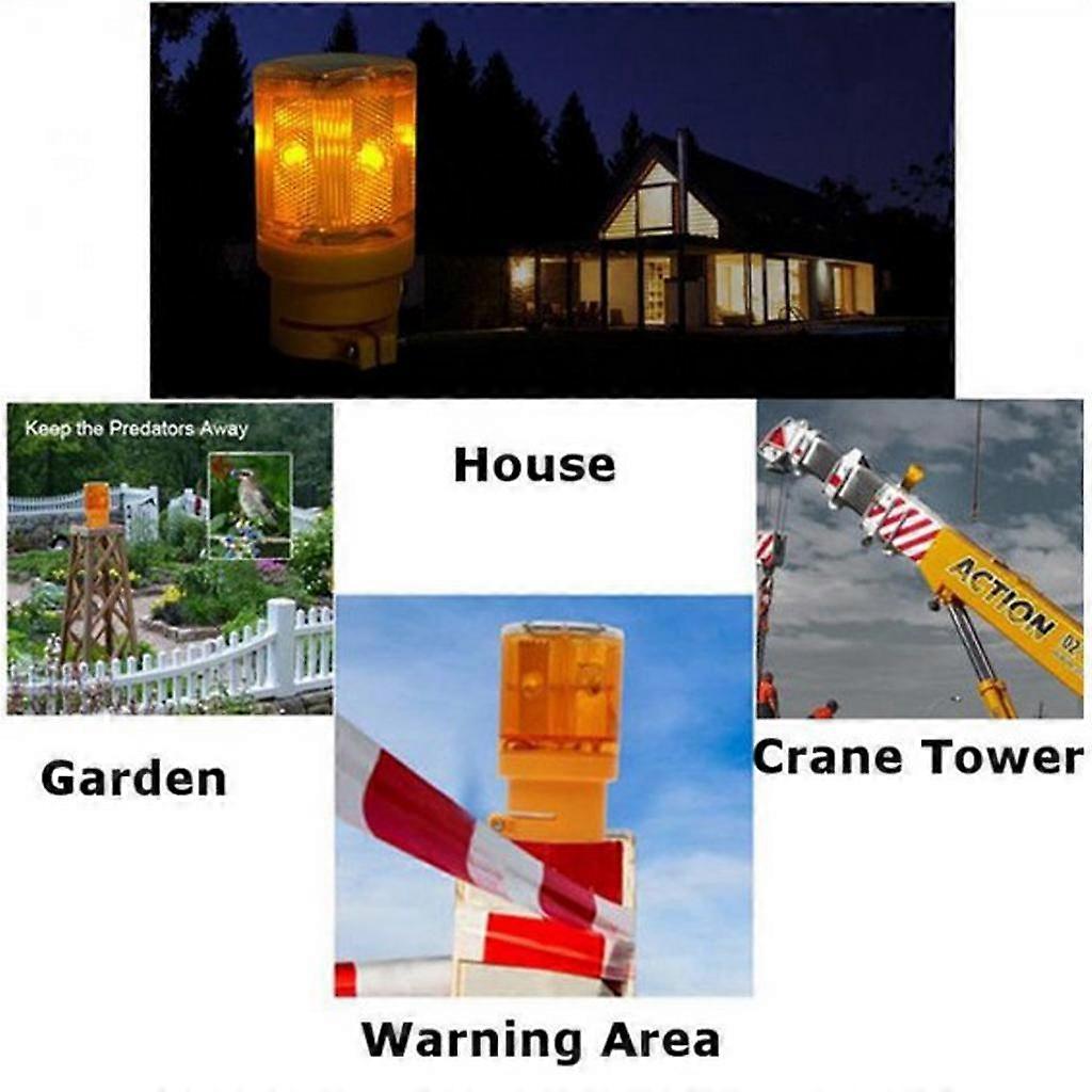Energy-Efficient Solar LED Round Caution Light High-Visibility Traffic Alarm Flash Light
