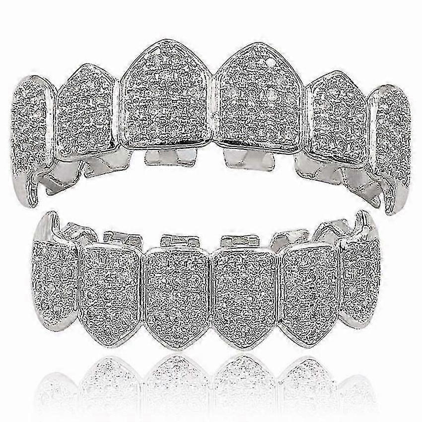 גרילי שיניים מצופים כסף, למעלה תחתון, איכות גבוהה