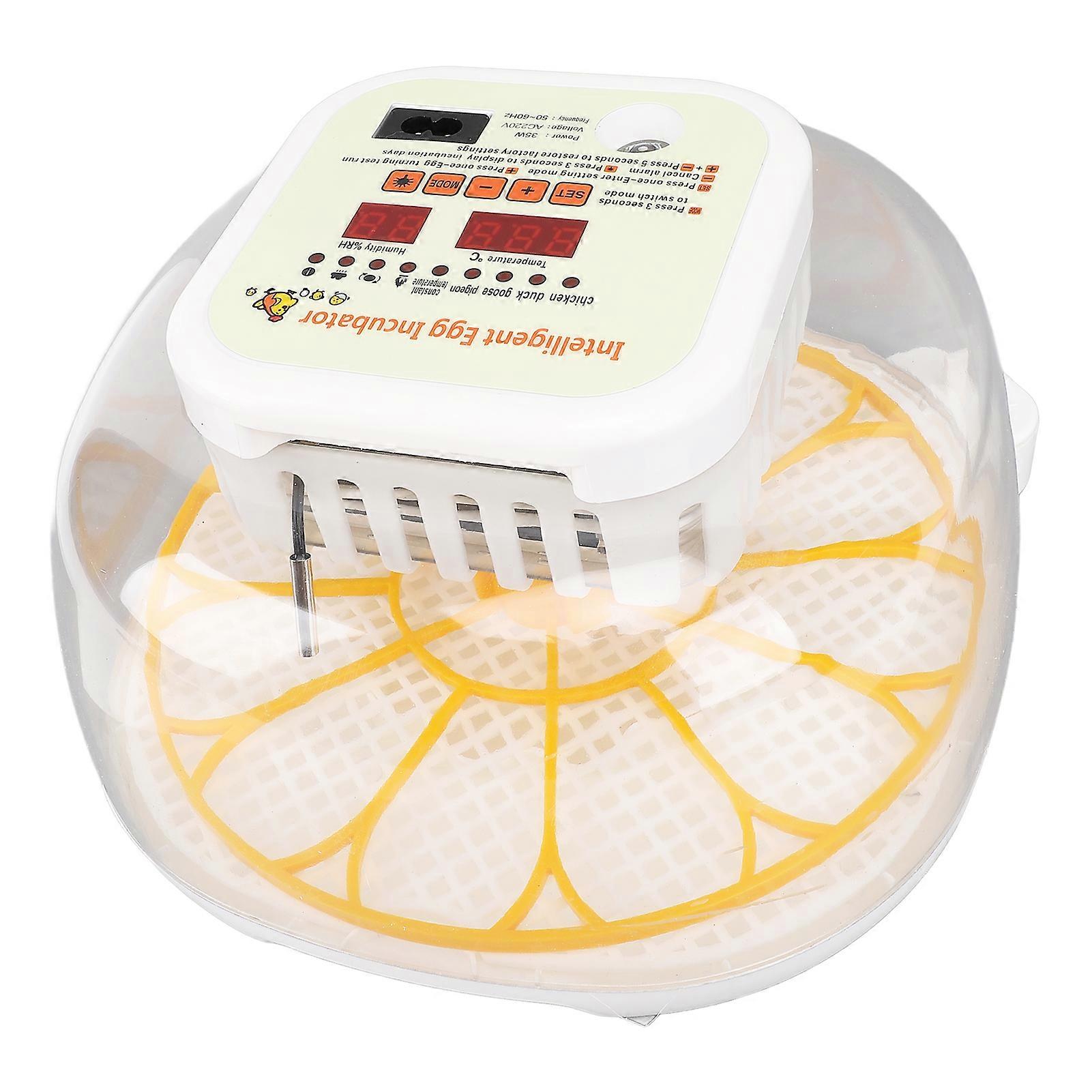 12 Egg Incubator LED Display Temp Control Automatic Turning Multifunctional for Chickens Quail Eggs EU Plug 220V 