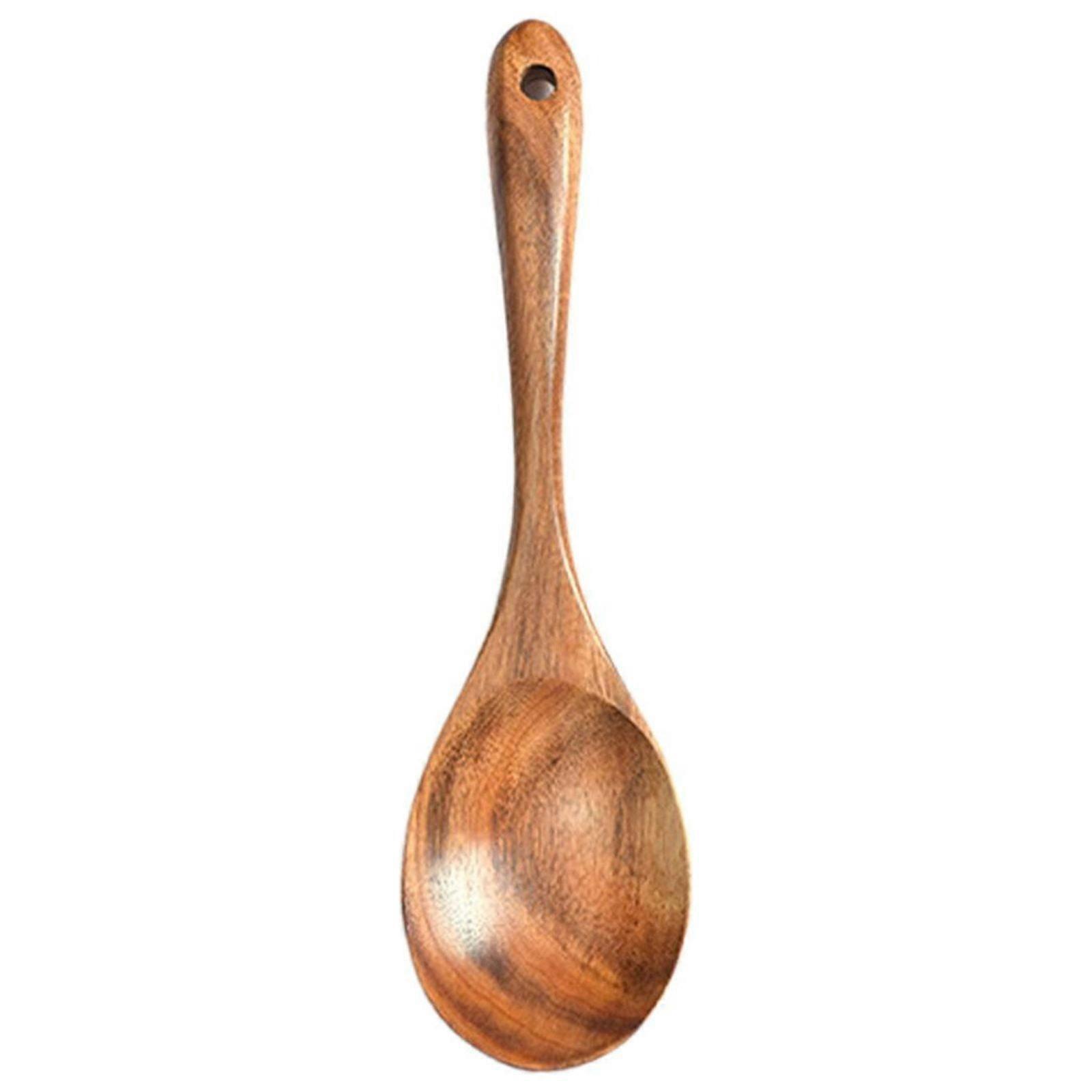 XunRui 10.2" Large Wooden Spoon for Cooking, Mixing, Serving, Non-Stick, Long Handle - Compatible with XunRui