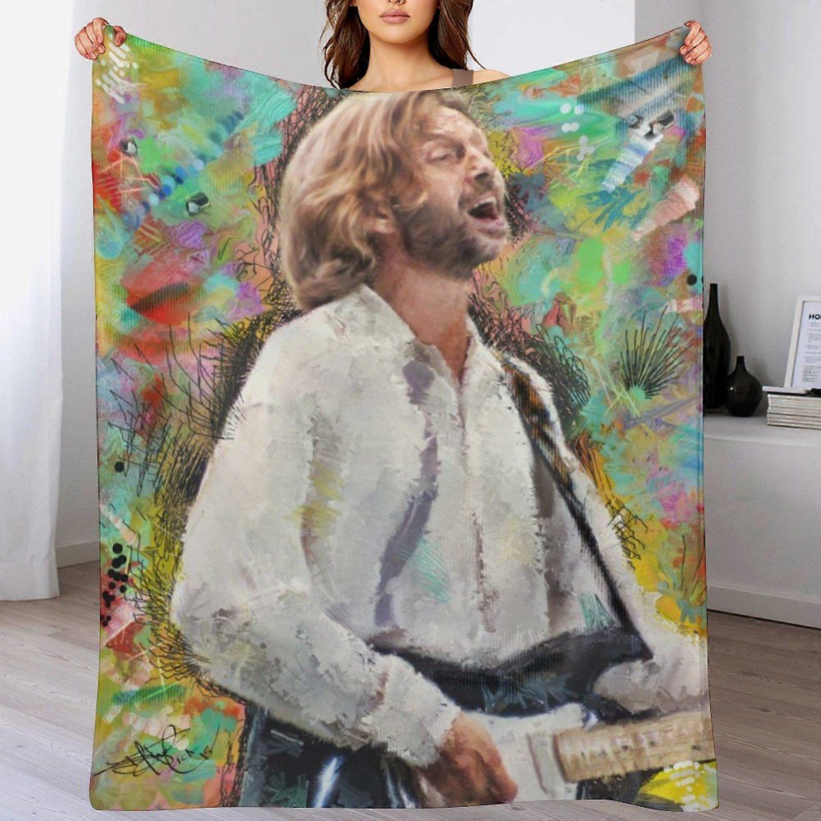 Eric clapton Hypoallergenic Foldable Blanket for Sofa Bed Kids Lounge No Shedding Velvet Soft Touch