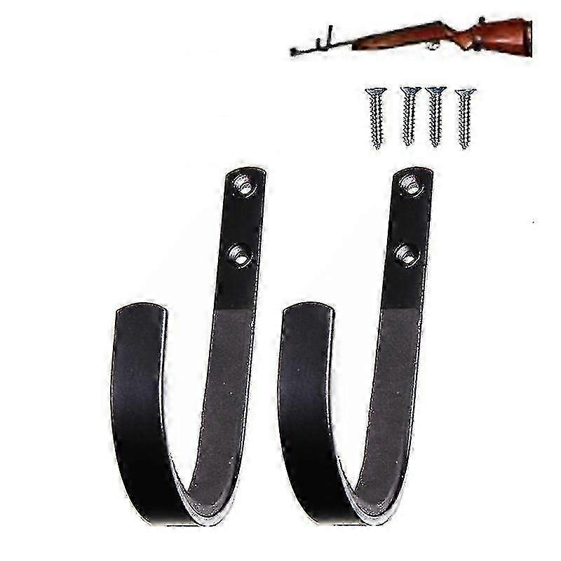 Heavy-Duty Rifle Hooks - Wall Mounted Gun Rack for Secure Storage