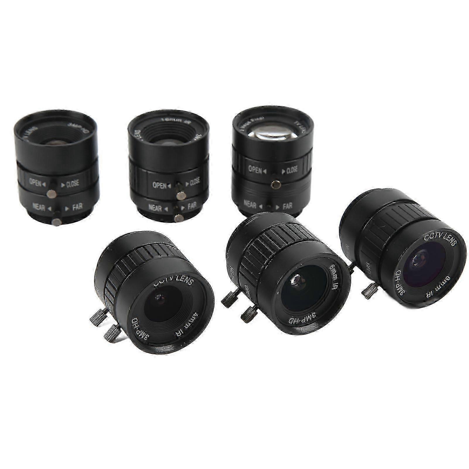 z 6pcs CS Mount Lens Kit 4mm to 25mm Focal Length 3MP Manual Aperture for Digit...