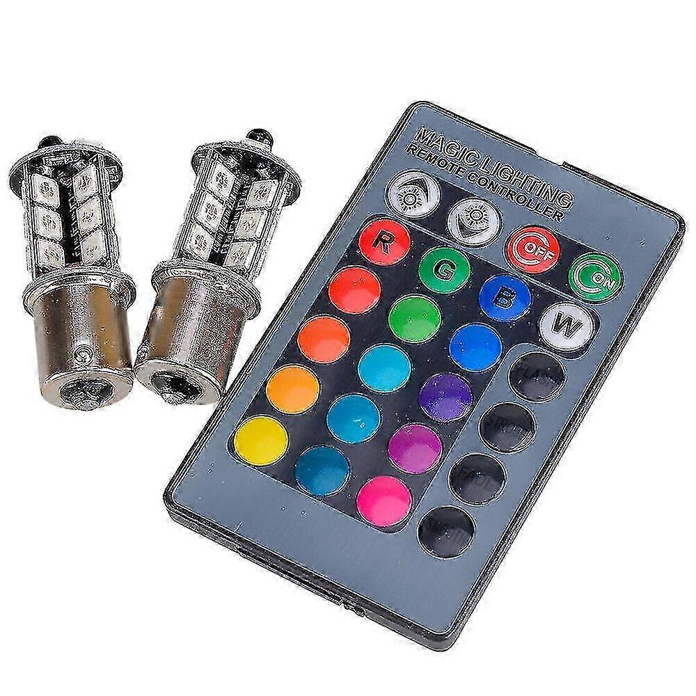 1156 BA15S P21W リバースランプ用 27SMD RGB LED 電球