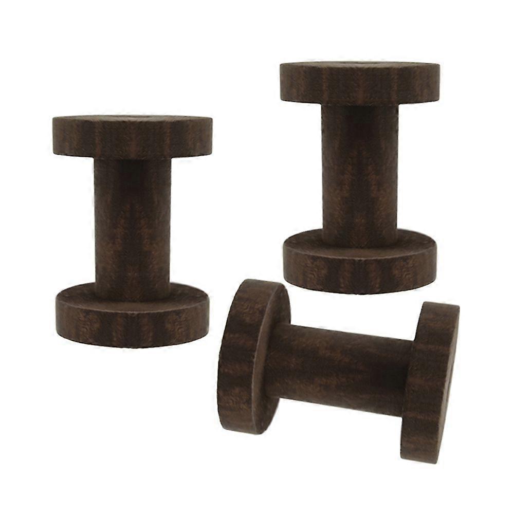 Pack Of 3 Wooden Empty Thread Spools Natural Wood Color Empty Thread Spools