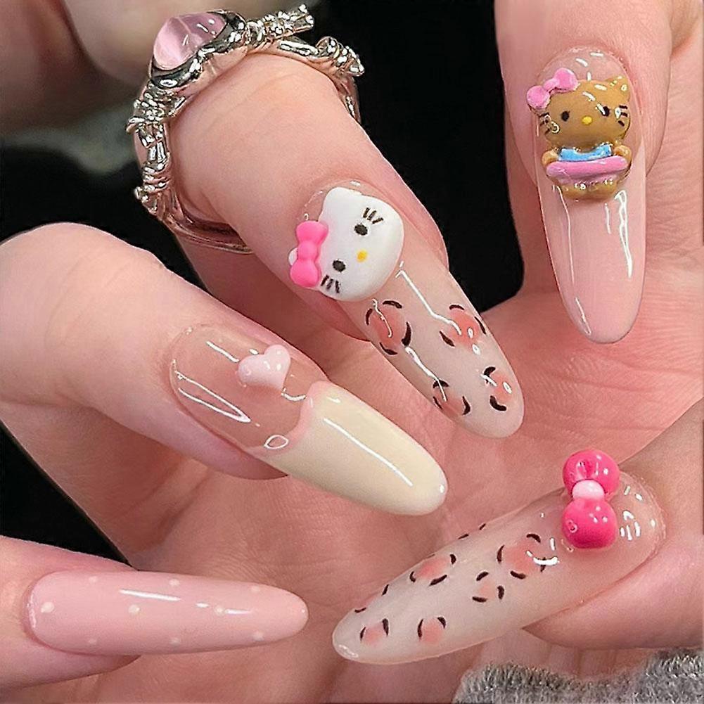 Reusable Fake Nails Set With Glue 24Pcs Long Lasting Press On Nails Multiple Styles Easy To Apply At Home Salon Quality Manicure Kit