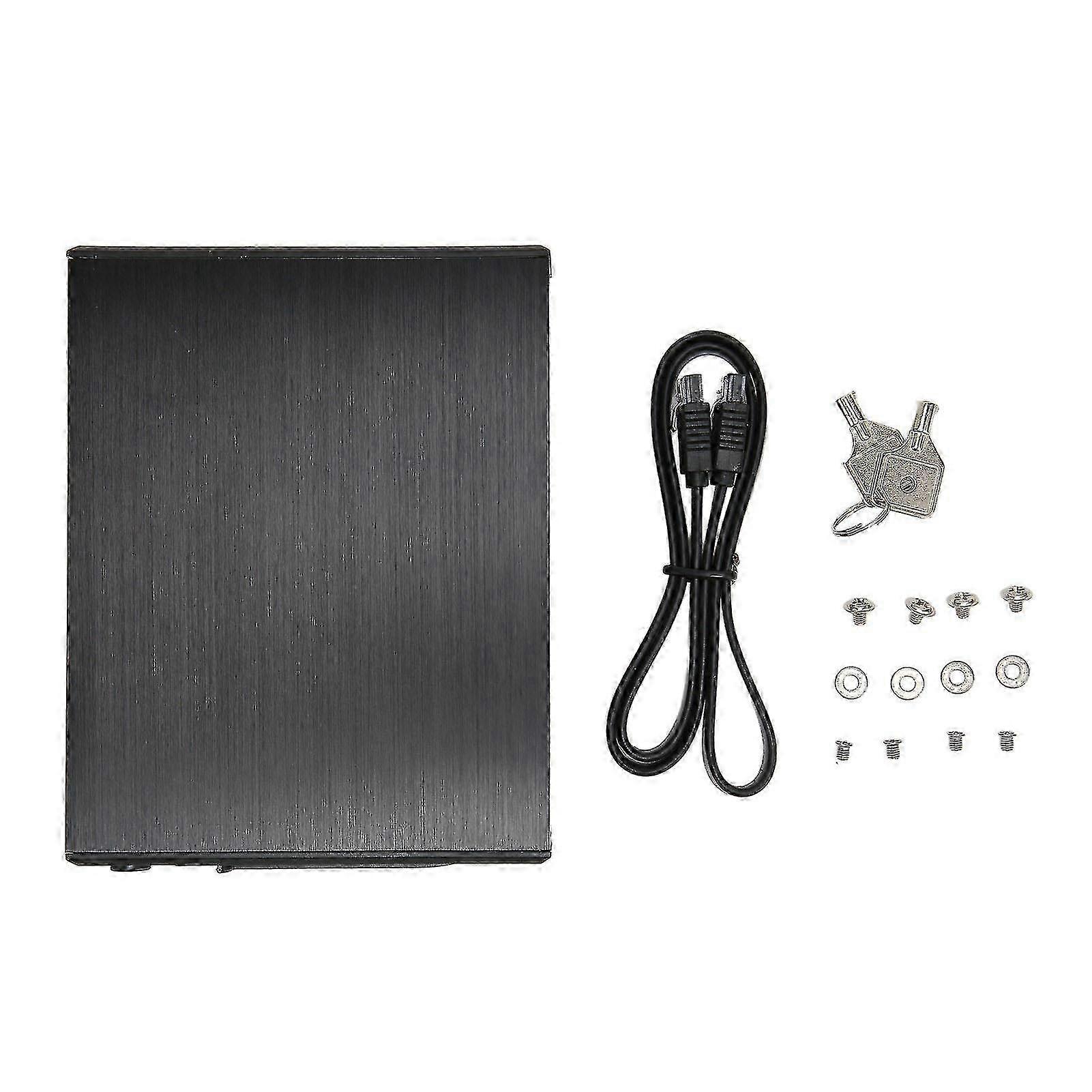 2.5 Inch SATA HDD Enclosure 6Gbps Aluminium Alloy Mechanical Lock Function SSD Enclosure with LED Indicator for Computer