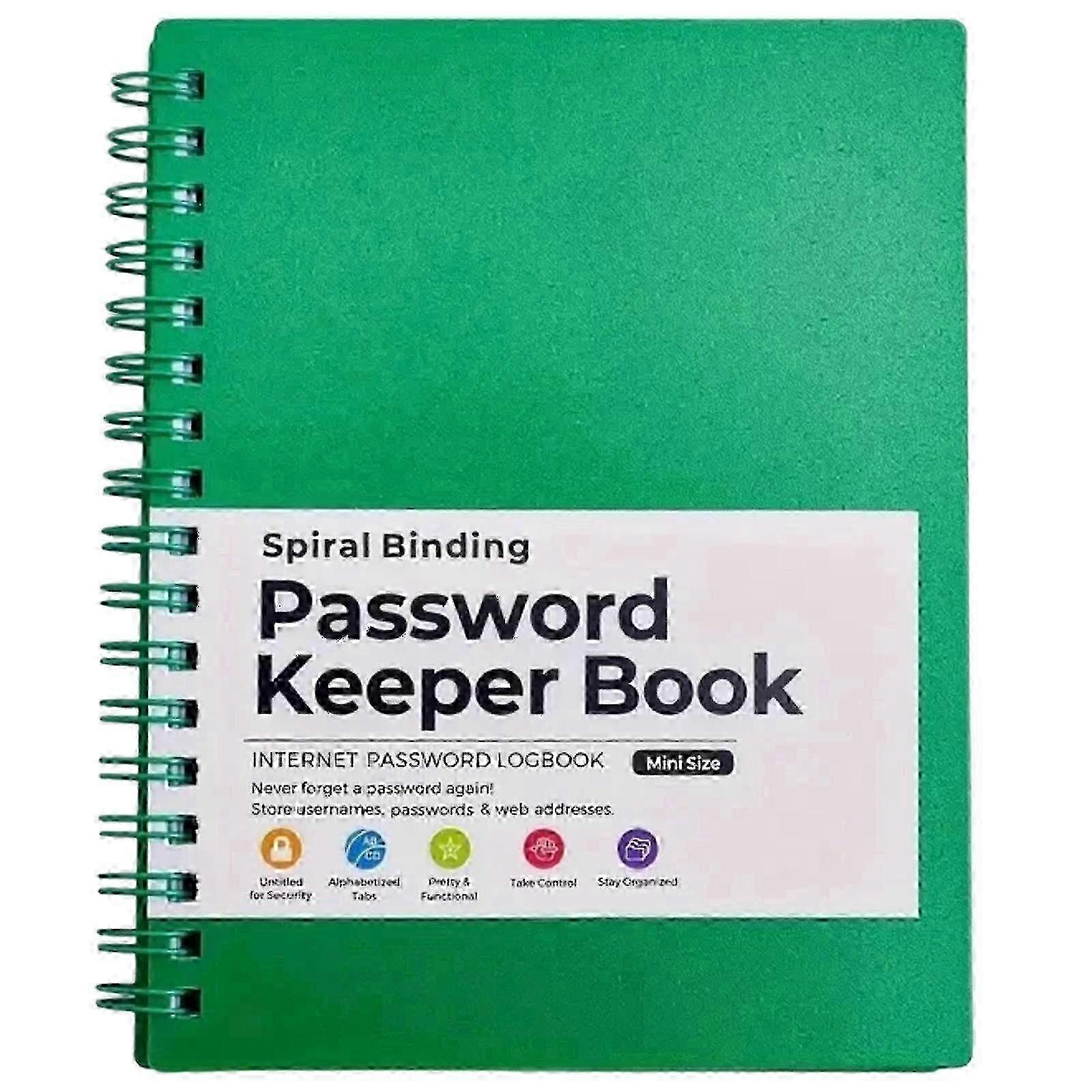 Portable Password Keeper Book Easy to Turn Pages Password Book with Alphabetical Tabs for Class Notes and Journals Pink