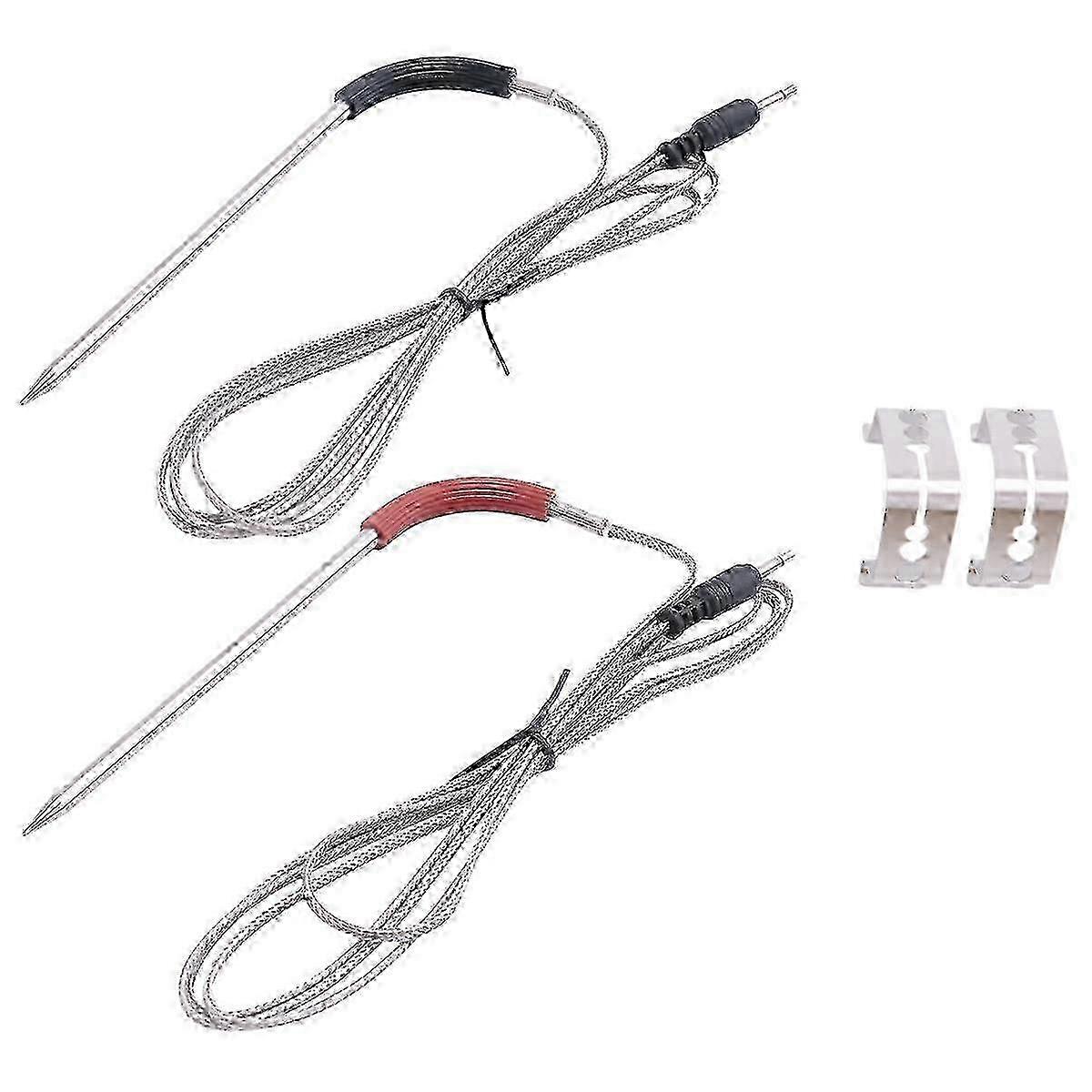 2-Pack Repalcement Meat Probe Compatible with Weber Grill and Smoker,Temperature Probe with Probe Cl
