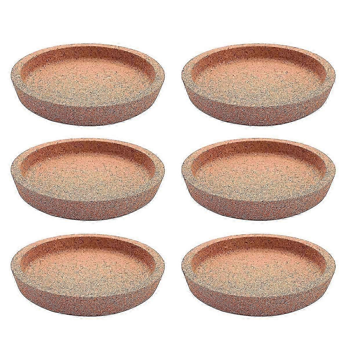 6パックコルクコースター、4インチ吸収性耐熱丸型コルクコースター、ほとんどの種類のマグカップ用