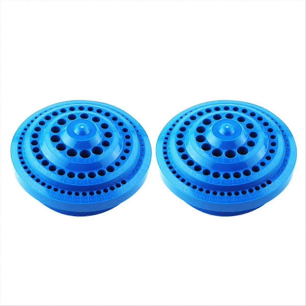 2PCS Drill Bit Storage Case Stand Round Shape Hard Plastic Container Household Tool