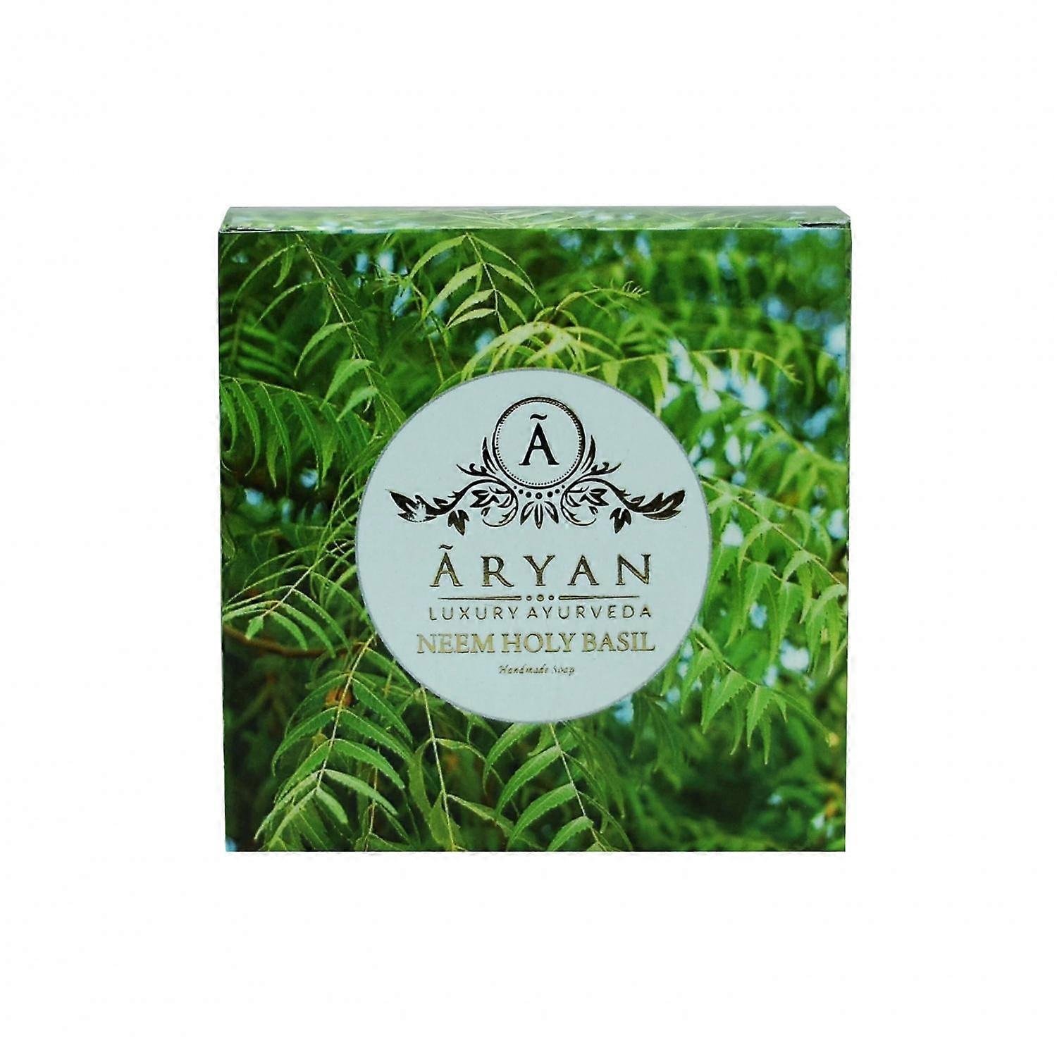 Мыло с Нимом и Тулси (100 г), Neem Holy Basil Soap,  Aryan