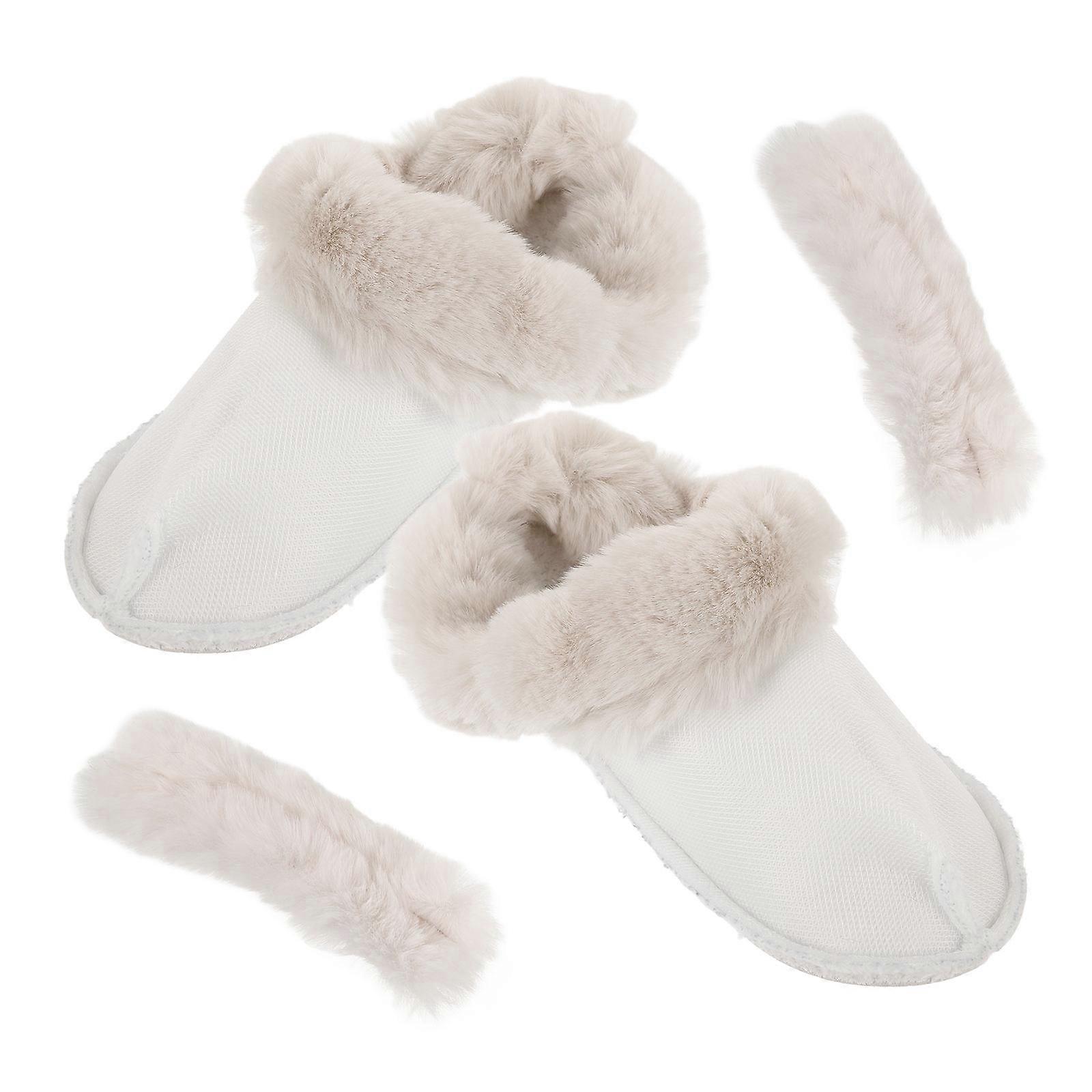Plush Warm Shoe Inserts for Winter with Detachable Feature 1Set