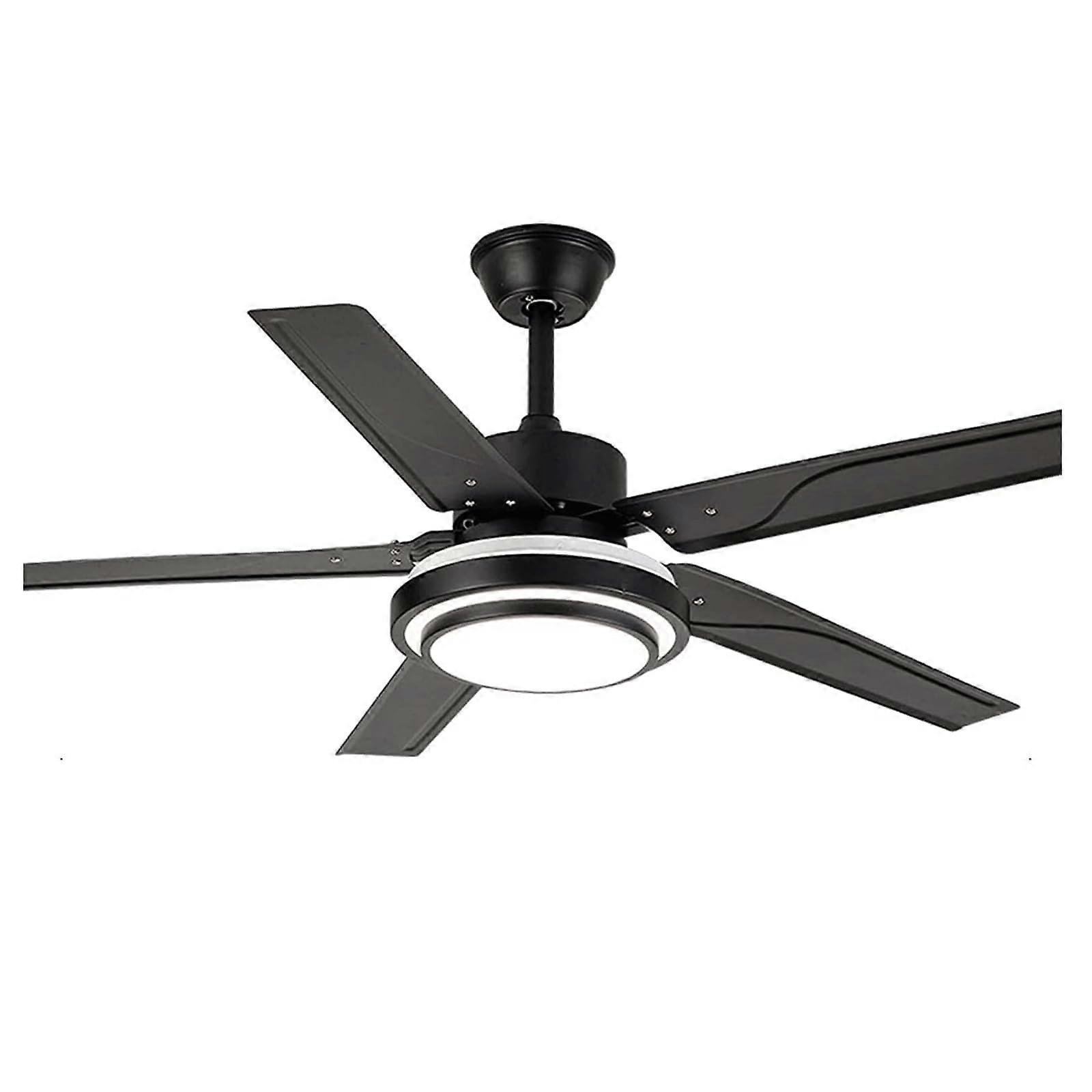 Ceiling Fan Lamp with Remote Control - 3 Speed LED Light, 5 Reversible Stainless Steel Blades, Modern Pendant Design for Home Decoration