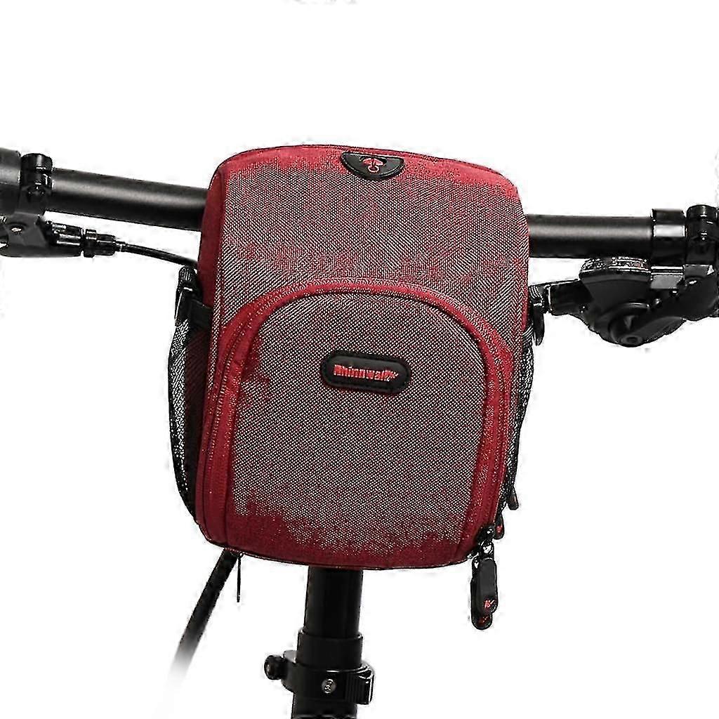 Bicycle Handlebar Bag ,waterproof Bicycle Front Bag ,red