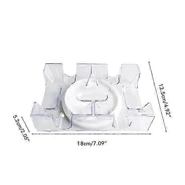 2 Deck/6 Deck Rotating Card Tray Convenient Playing Card Holder Clear Card Game Organizer