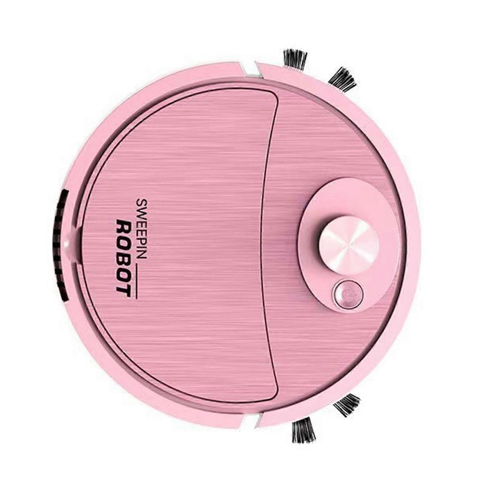 Automatic Robot Vacuum Cleaner 3-in-1 Wireless Sweeping Wet And Dry Cleaning Machine Mopping for Home Office Use  pink