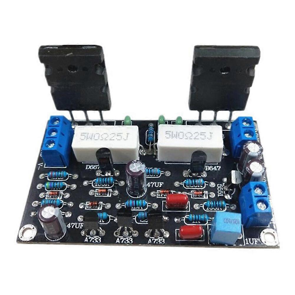 100W 2SC5200+2SA1943 HIFI Mono Channel Audio Amplifier Board Dual DC35V Speaker Output for Home Theater DIY Projects