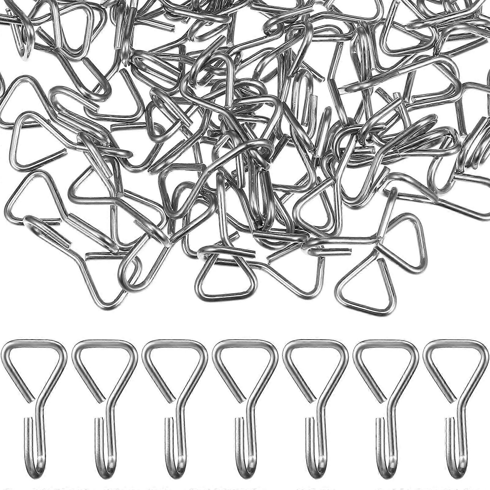 100 Pcs Hooks S Hooks Rope Hook Heavy Duty Stainless Steel Hooks Hanging Hook Fixed Rope Hooks For Car
