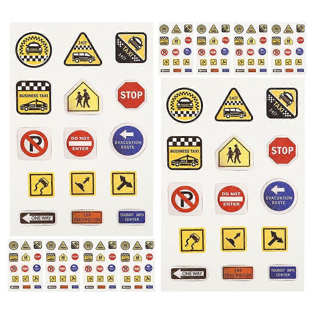 20sheetstrafficsignstickersforkidsplayroomclassroombirthdaydecorationsassortedcoloreducationaltool