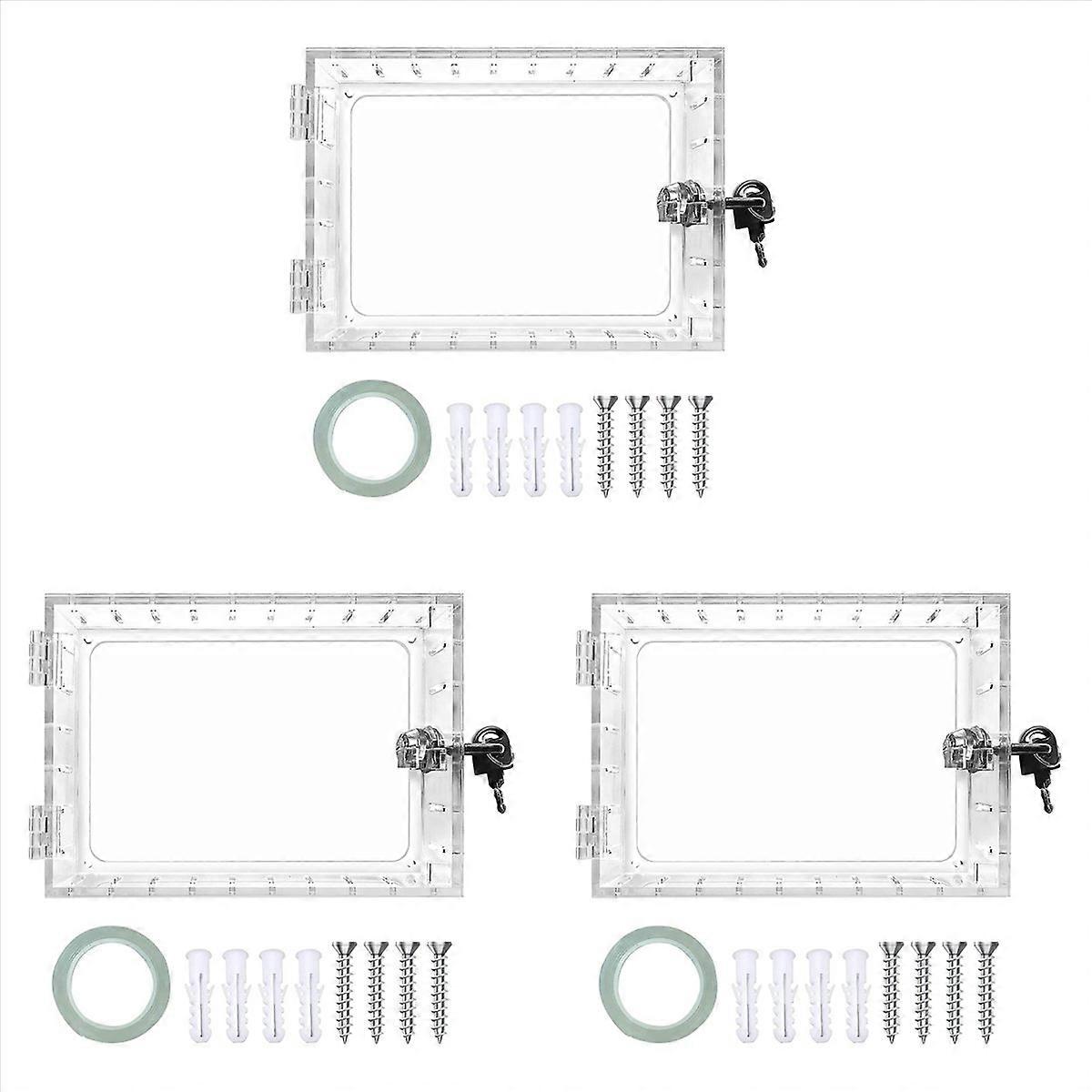 3X Thermostat Lock Box with Key,Clear Thermostat Guard for Thermostat on Wall,Fits Thermostats 6.5in